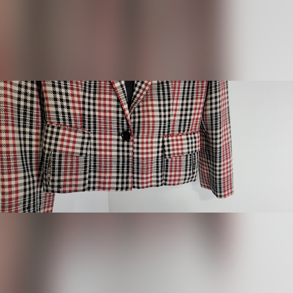 Vintage Giorgio Armani Checked Blazer Jacket Made In Italy Size 40 Wool - Picture 6 of 9